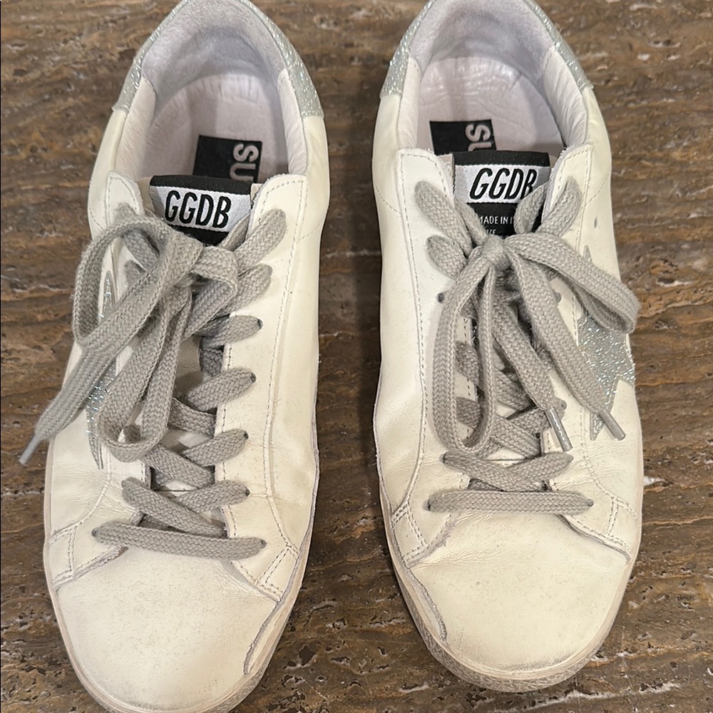 GGDB White and Gray Sneakers